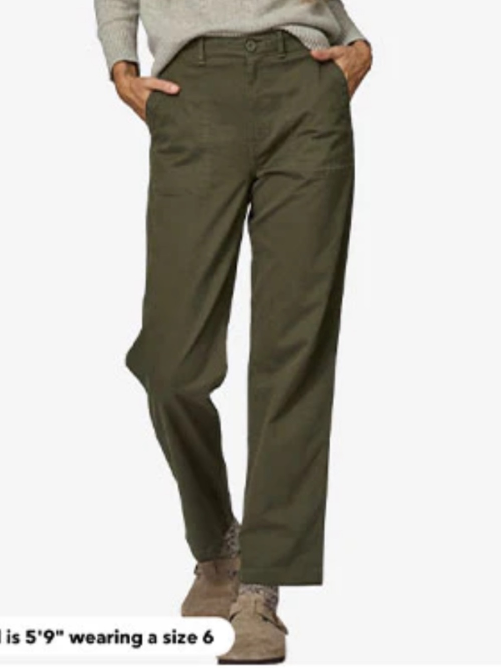 Patagonia Women’s Utility Green Casual Cotton Pants